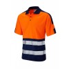 Leo Workwear Watersmeet Class 1 Orange 2Tone Hi Vis Polo Shirt